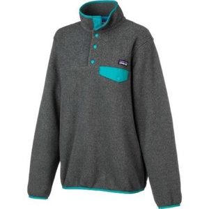 Patagonia Women’s Synchilla Snap Fleece Gray/Turq.